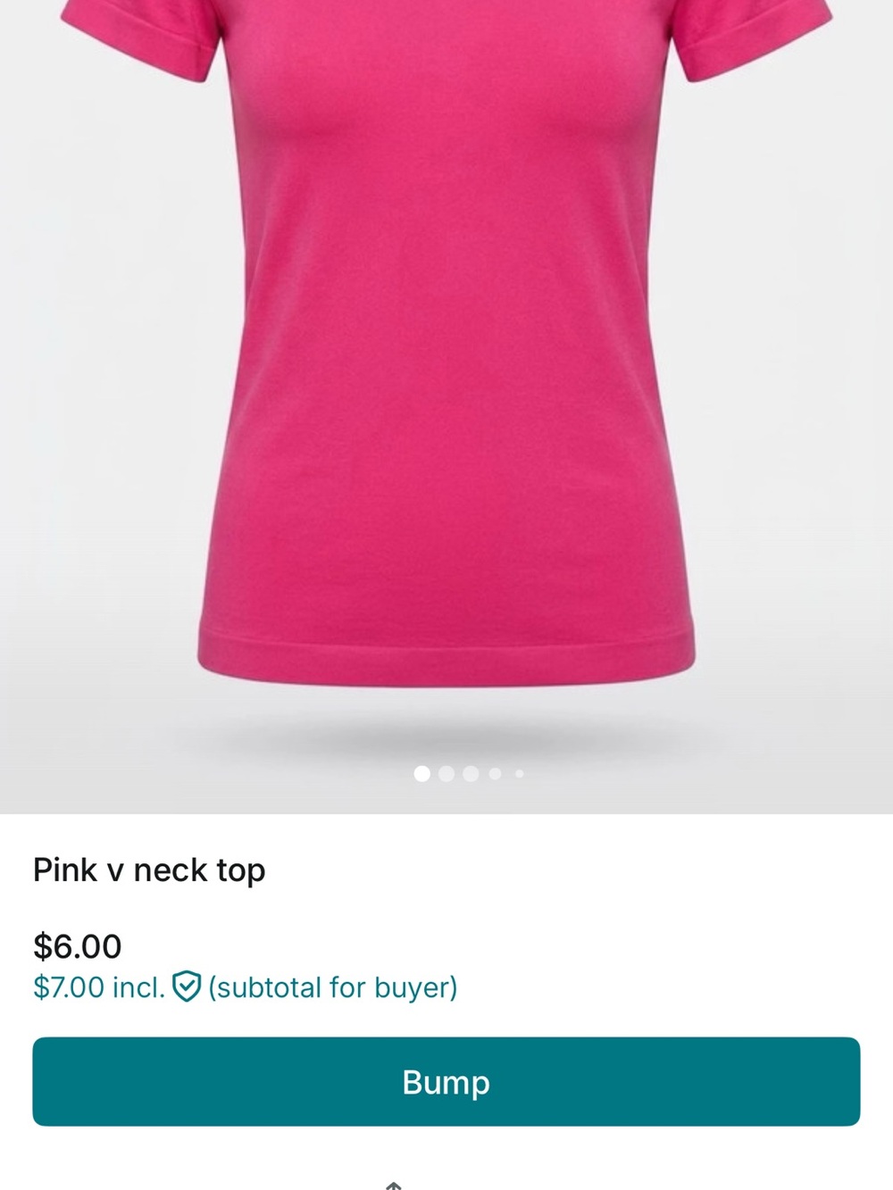Pink V-Neck Women's Top
